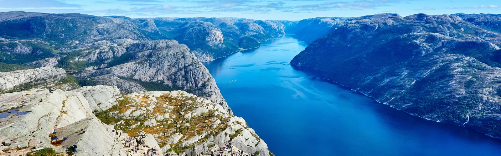 A wide fjord panorama